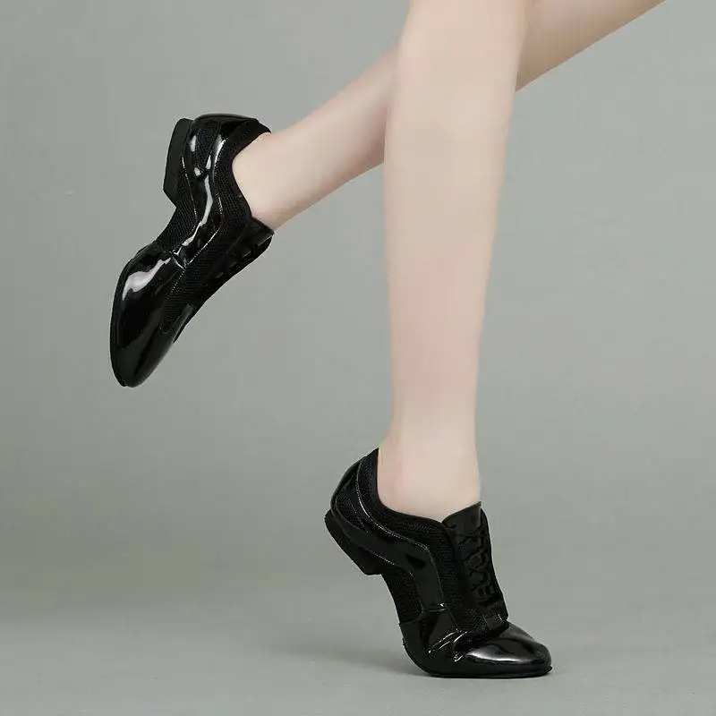 Professional Sneakers Latin Dance Shoes Women Adult With Soft Bottom Ballroom Square Dance Shoes Ventilate Shiny