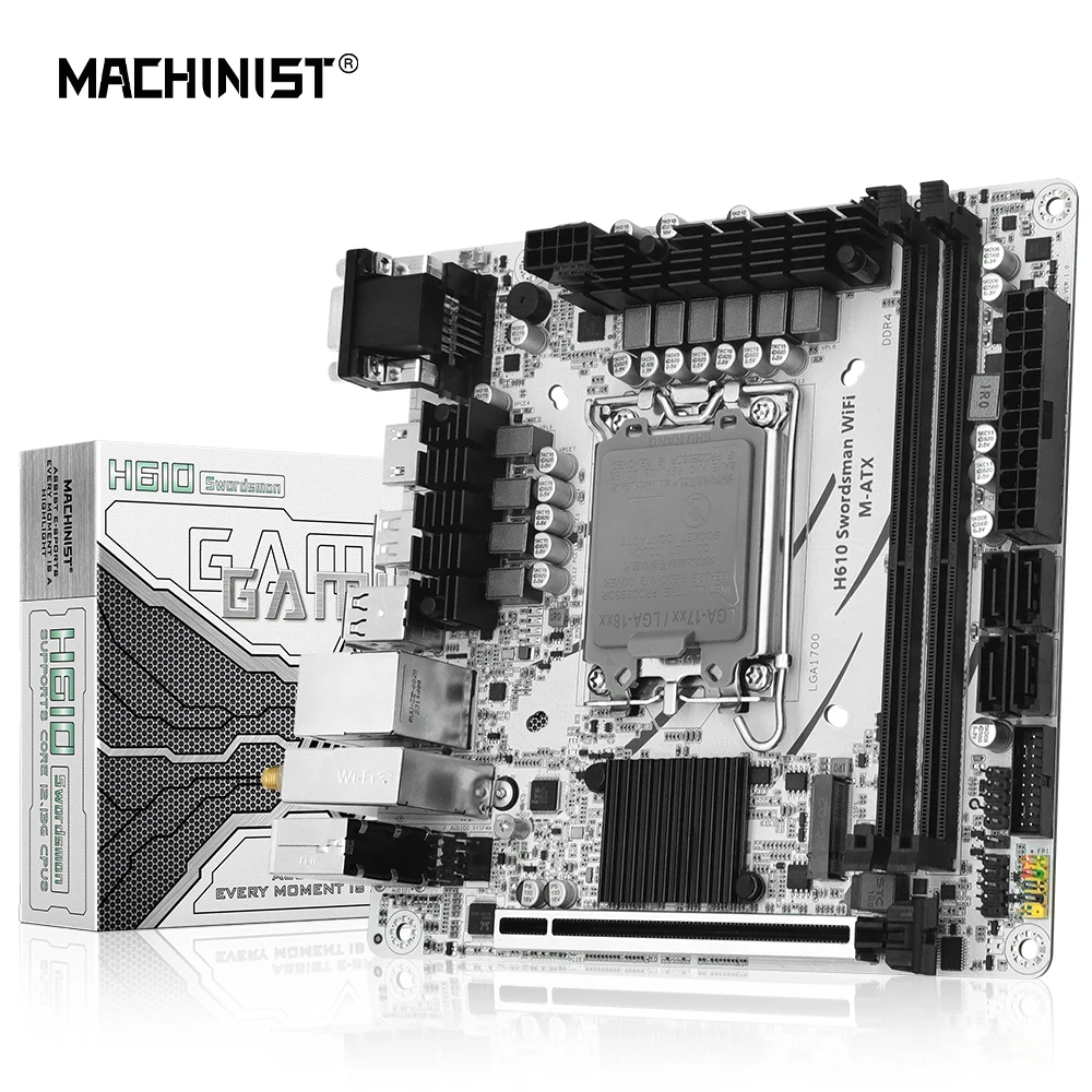 

MACHINIST H610 Motherboard Support LGA 1700 Processor Intel Core 12 13 Gen CPU DDR4 RAM Memonry NVME M.2 SATA 3.0 Swordsman WiFi