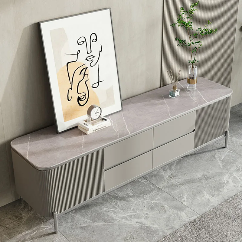 Mobile Moderno Mobile Tv Stand Home Hotel Storage Nordic Floor Stand Televisione Designer Table Grey Mobilya Living Room Furniture