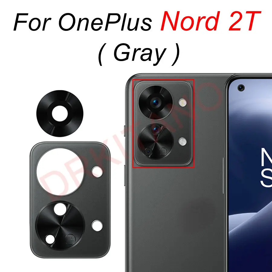 OnePlus Nord 2T 5G 메인 카메라 커버 교체 + 접착 스티커 CPH2399 CPH2401 용 후면 카메라 유리 렌즈