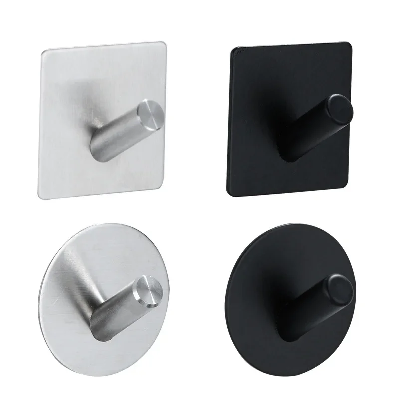 304 Stainless Steel Hooks Kitchen Creative Super Bathroom Hook No Punching Stick Hook Towel Bathroom Towel Holder