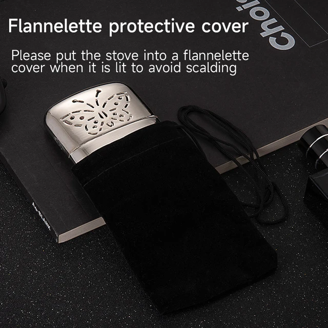 Cink Ötvözet Zseb Ultra Könnyű Kézmelegítő Zsebekkel Újrafelhasználható Fémkemence Hordozható Handy Hosszú Életű Melegebb Fűtés