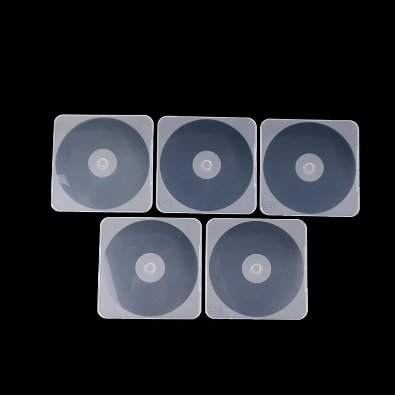 12cm 1/5PCS Thickened DVD Disc Box Practical Transparent Plastic Single Piece Rounded Square CD Case cd dvd storage bag cd dvd storage case