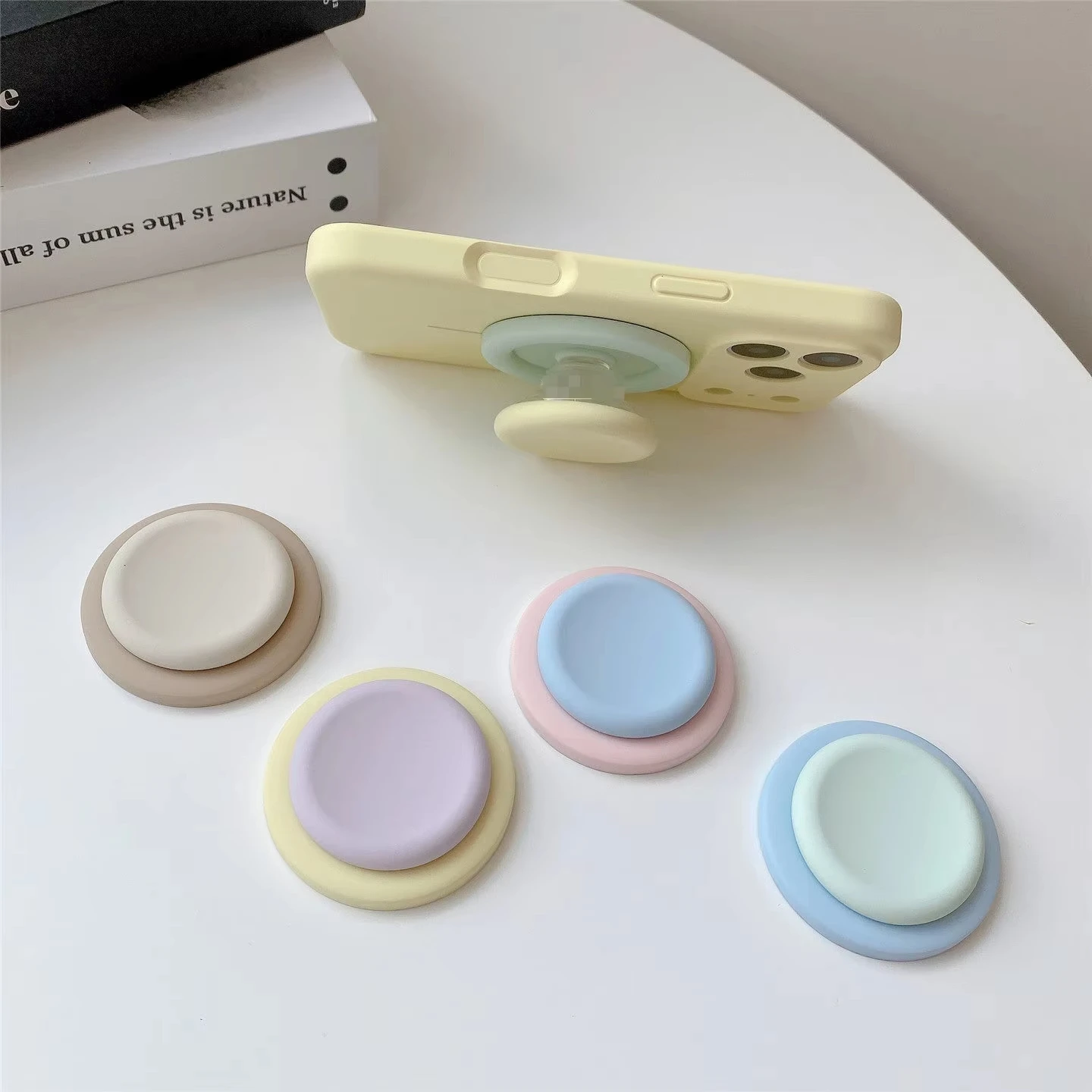 Magnetic Liquid Silicone Phone Grip and Stand