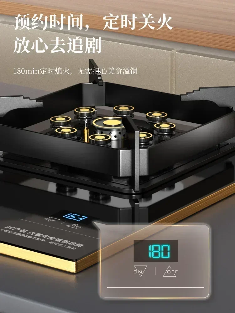 Household Large Flame Single Burner Gas Stove for Natural LPG, with Cooktop gas cooker