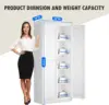 White Kitchen Pantry Cabinet, Pantry Storage Cabinet with Doors and Adjustable Shelves, Metal Food Pantry Cabinets with Handle 3