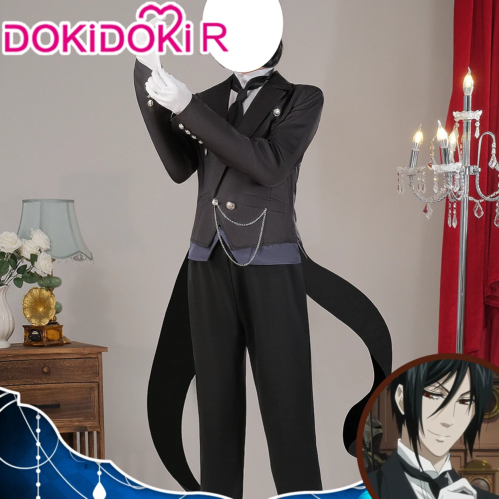 Black Butler Kuroshitsuji Sebastian Michaelis Cosplay Perruque Courte Noire main image 0