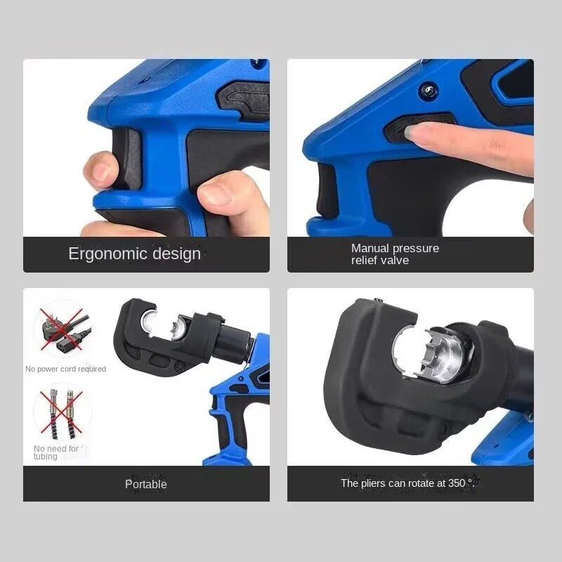 EZ300/400 18V Charging Opening Nose Crimping Cold Terminal Lithium Electric Hydraulic Copper Aluminum Terminal Crimping Pliers 5
