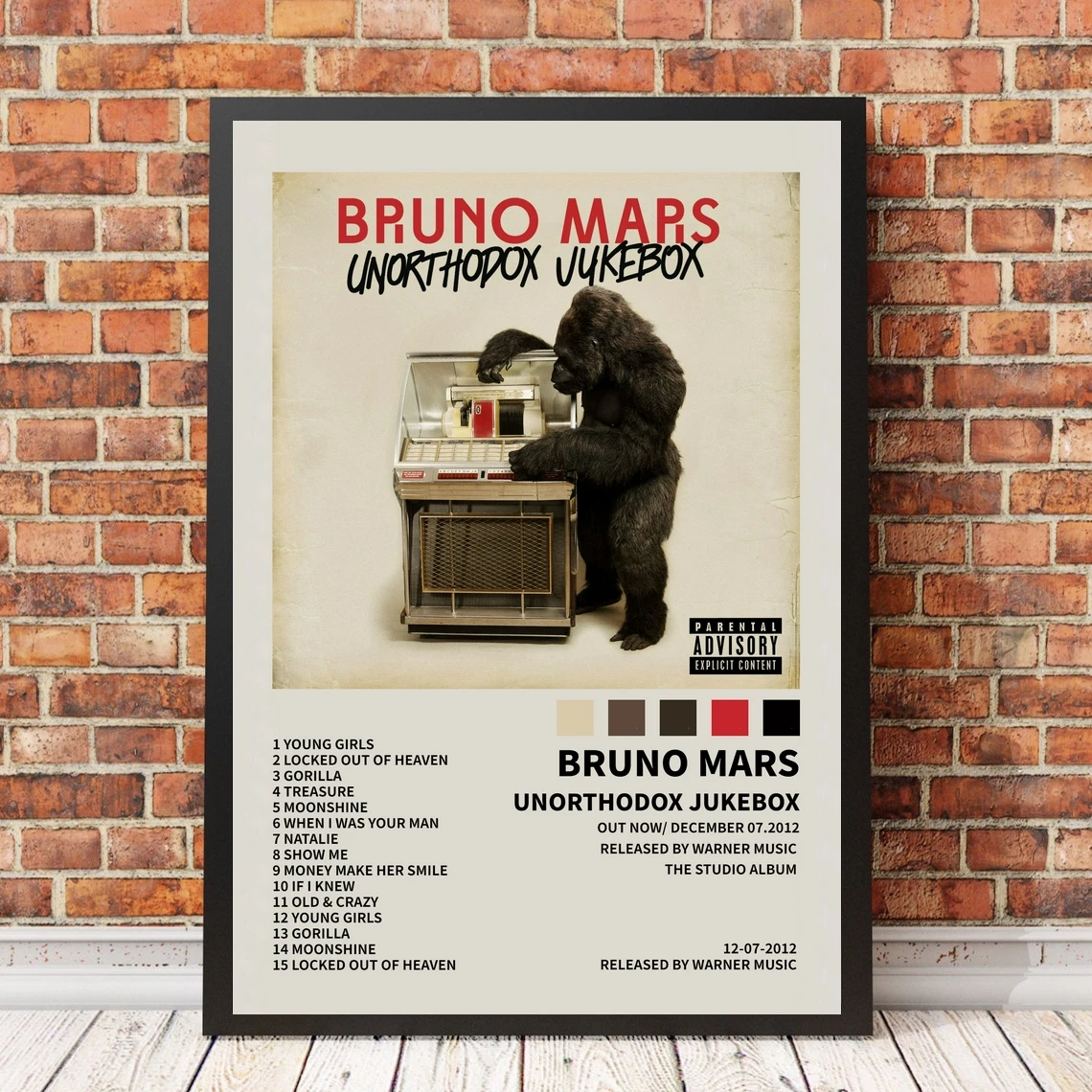 Bruno Mars Album Cover Locked Out Of Heaven