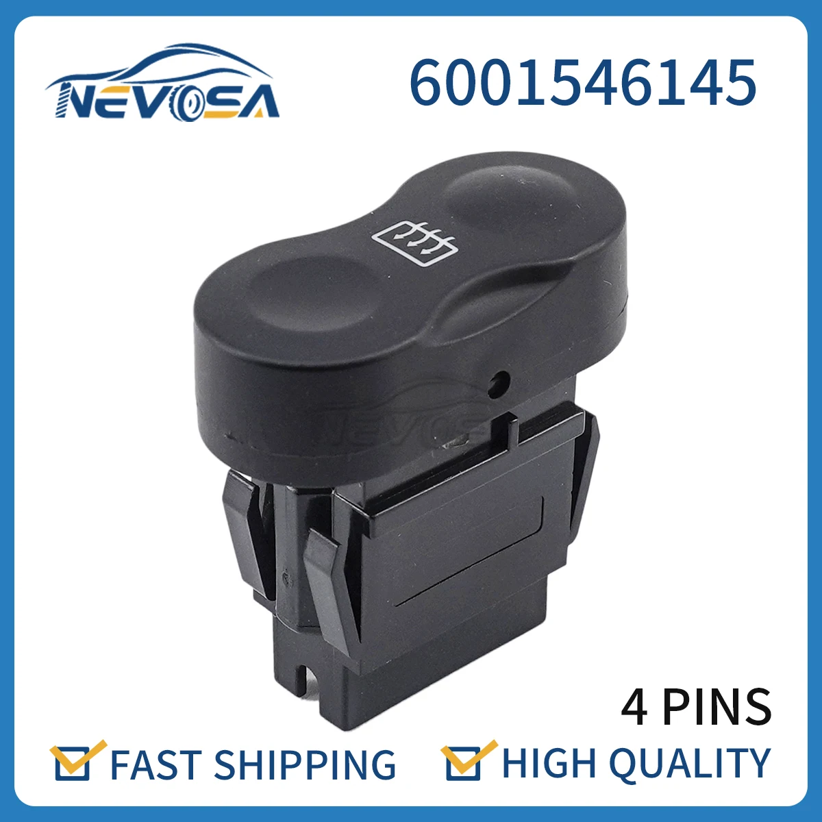 Nevosa 6001546145 Rear Window Defrost Heater Switch Button For Renault