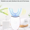 360 Degrees Automatic Sonic Electric Toothbrush for Adults Intelligent U Shaped Tooth Brushes USB Charging Blue Light Waterproof 3
