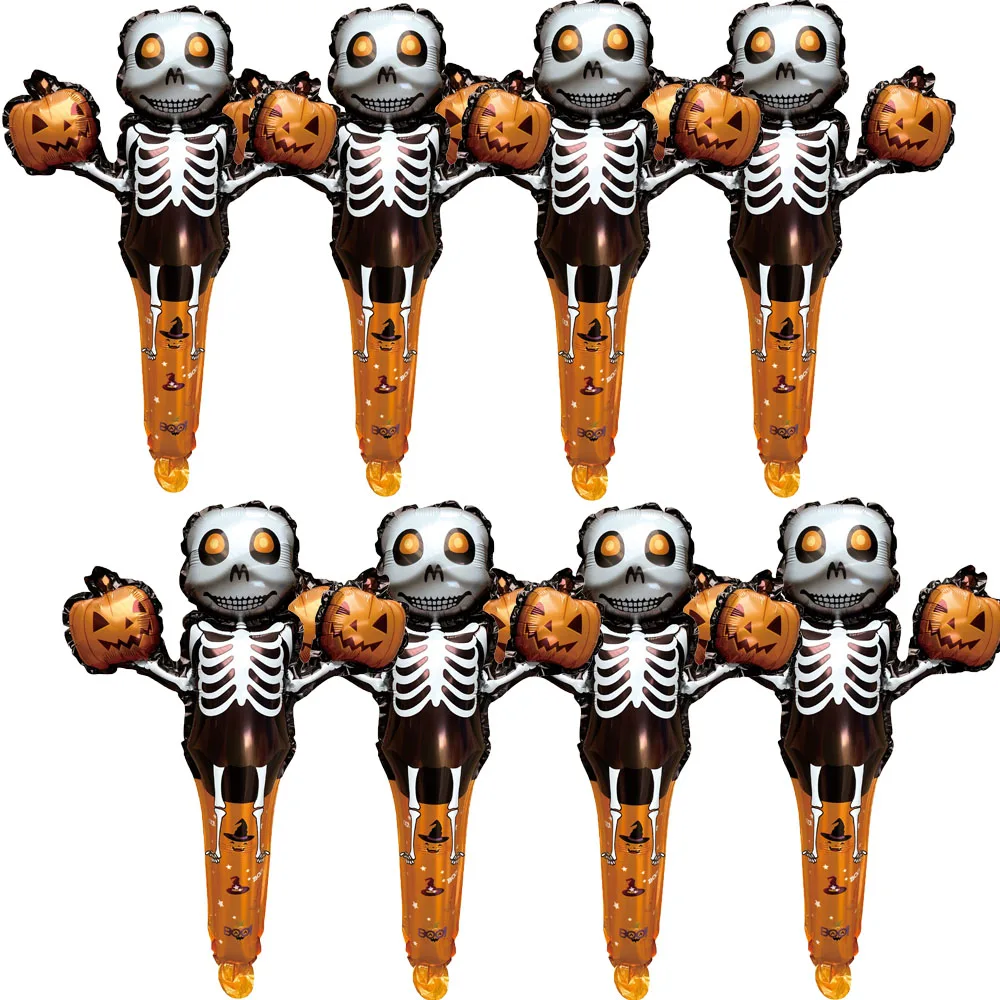 32/16/8 stücke Halloween Ballon Kürbis Vampir Geist Folie Ballon Kind Geschenke Handheld Strike Ballon Halloween Party Dekoration – Detail 5