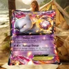 Pokémon Card  Mewtwo Printed Blanket for Home Travel Soft and Comfortable Blanket for Adults and Children Cartoon Blanket Gift 2