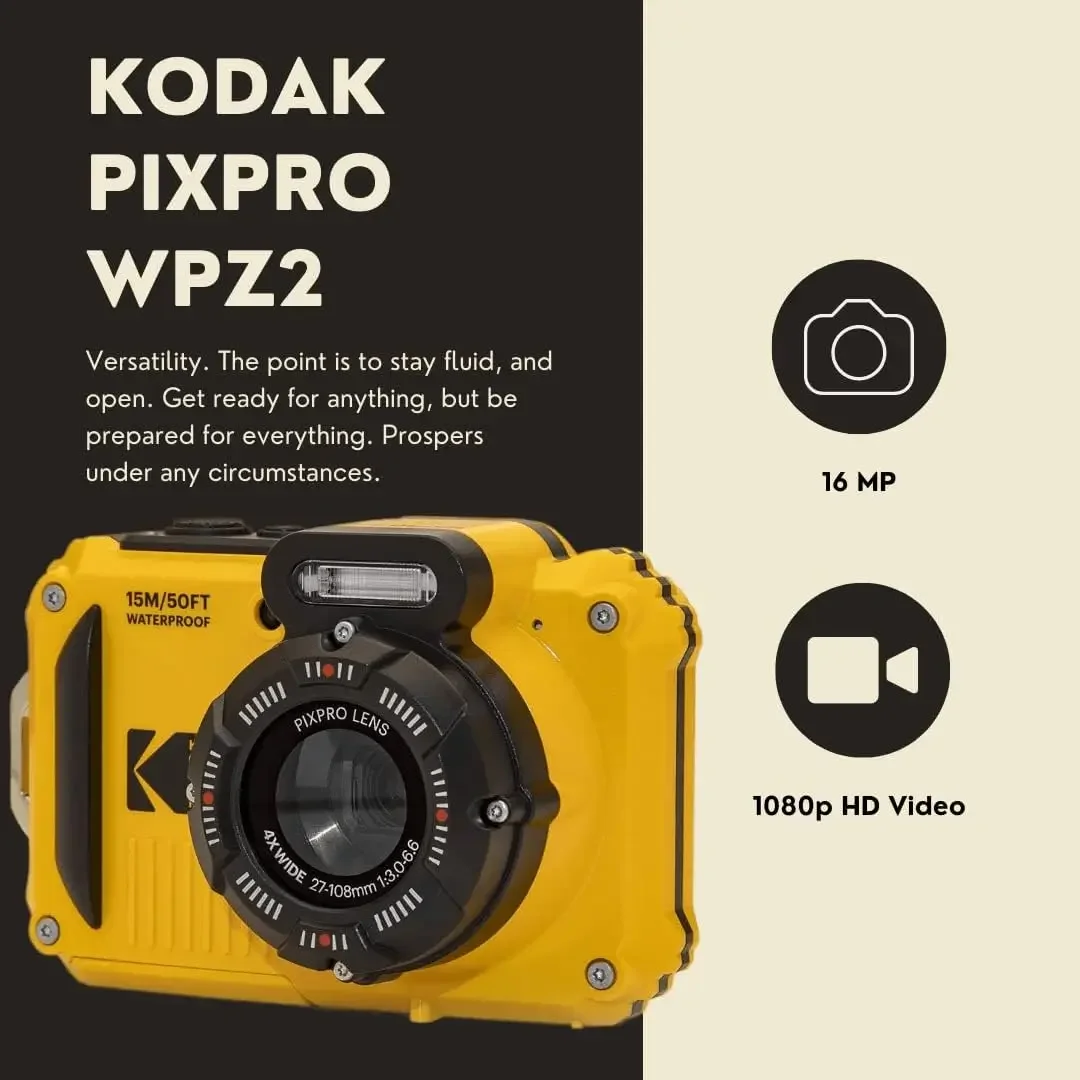 新品未開封 Kodak PIXPRO デジタルカメラ イエロー WPZ2 新品未開封 Kodak PIXPRO デジタルカメラ イエロー WPZ2