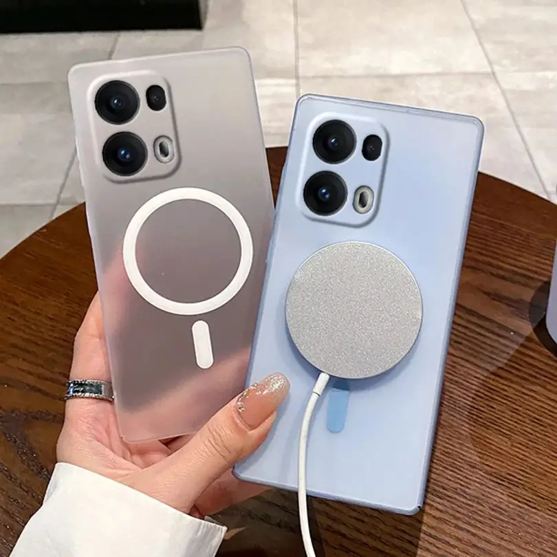 Matte Clear Magnetic Wireless Charging Phone Case
