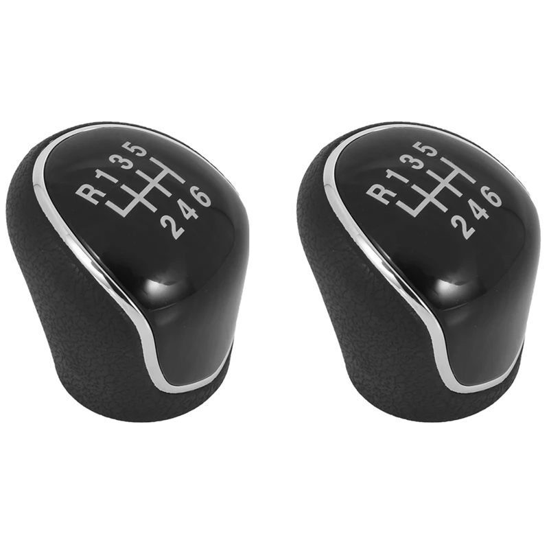 

2X 6 Speed Manual Stick Gear Shift Knob For Hyundai IX35 2012-2016 Car Lever Shifter Head Handball Gear Shift Knob