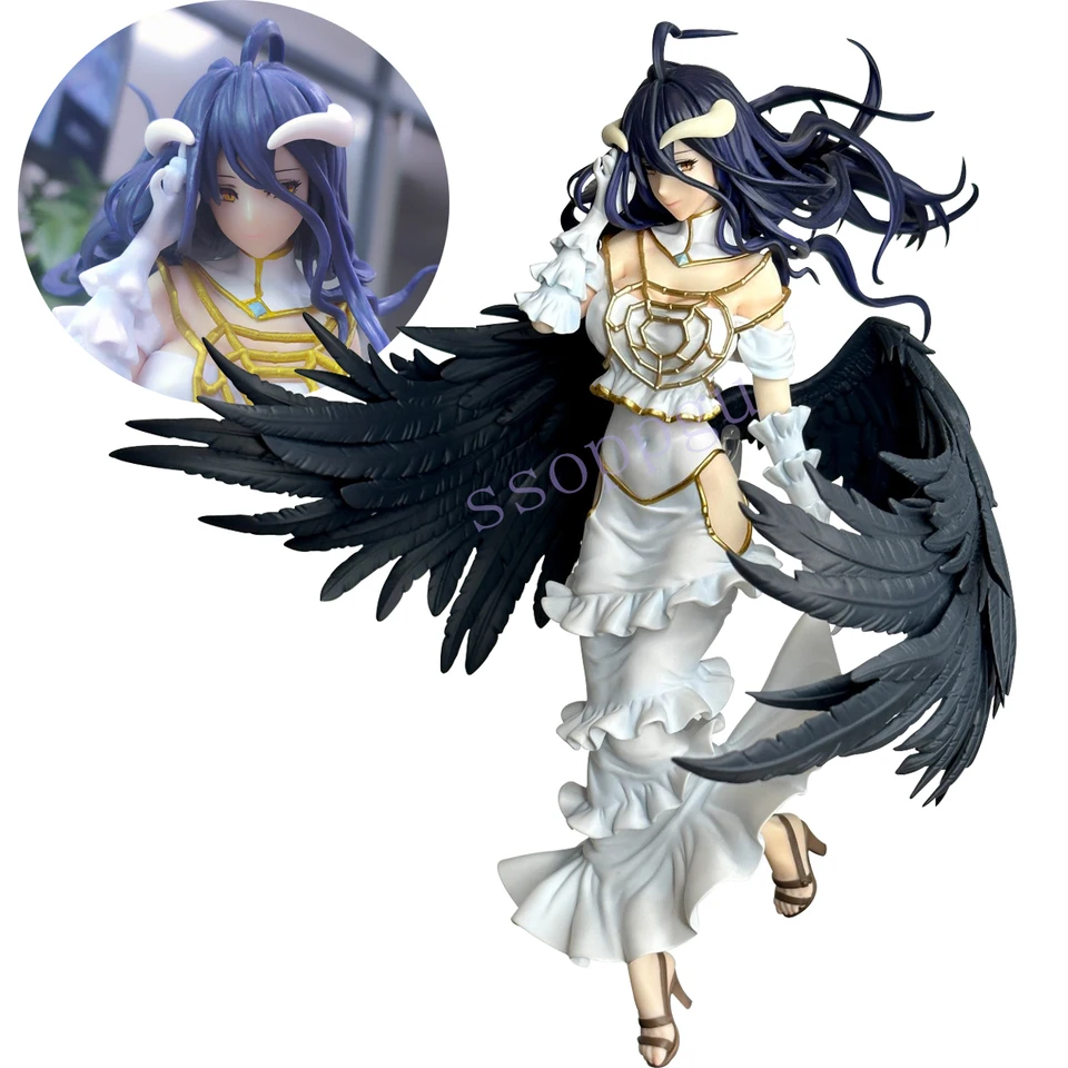 28cm japão anime personagens ssf design coco overlord albedo figura  bidimensional bonito menina garagem kit brinquedos