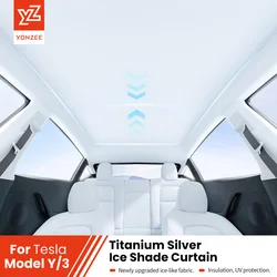 YZ 2024 For Tesla Model 3 Highland Sunroof Model Y Ice Cloth Buckle Sun Pare Glass anteriore posteriore lucernario accessorio