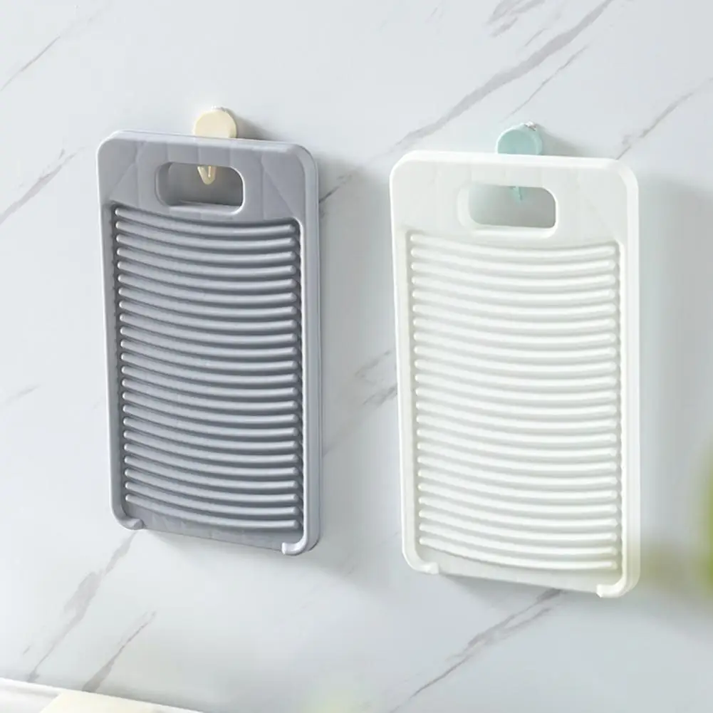 Useful Washing Board Compact Laundry Cleaning Board Grooved Surface Multifunctional Manual Sturdy Laundry Washing