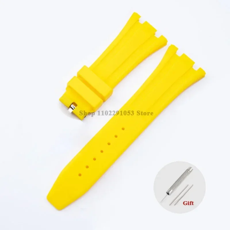 Premium 27mm Waterproof Rubber Watch Strap with Solid Butterfly Buckle