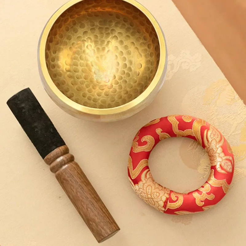 

Singing Sing Bowl Nepalese Tibetan Chanting Yoga Meditation Bowl Buddhist Sound Therapy Bowl Copper Religion Carft