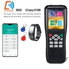 Duplicador RFID de decodificación por aplicación, copiadora de copia de Chip inteligente RFID, lector NFC de 13,56 Mhz, 125Khz, T5577, programador de Token, duplicador de etiquetas