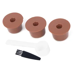 Eco - Friendly Reusable Coffee Capsule Kit with Cleaning Accessories (Coffee)