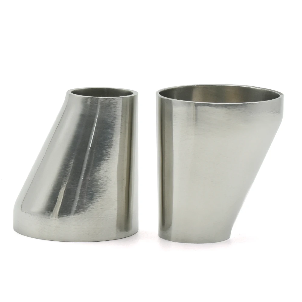 19/25/32/38/45/51/57/63/76/102mm OD Butt Welded Eccentric Reducer Pipe SS304 Stainless Steel Sanitary Pipe Reducer Accessories stainless steel tube