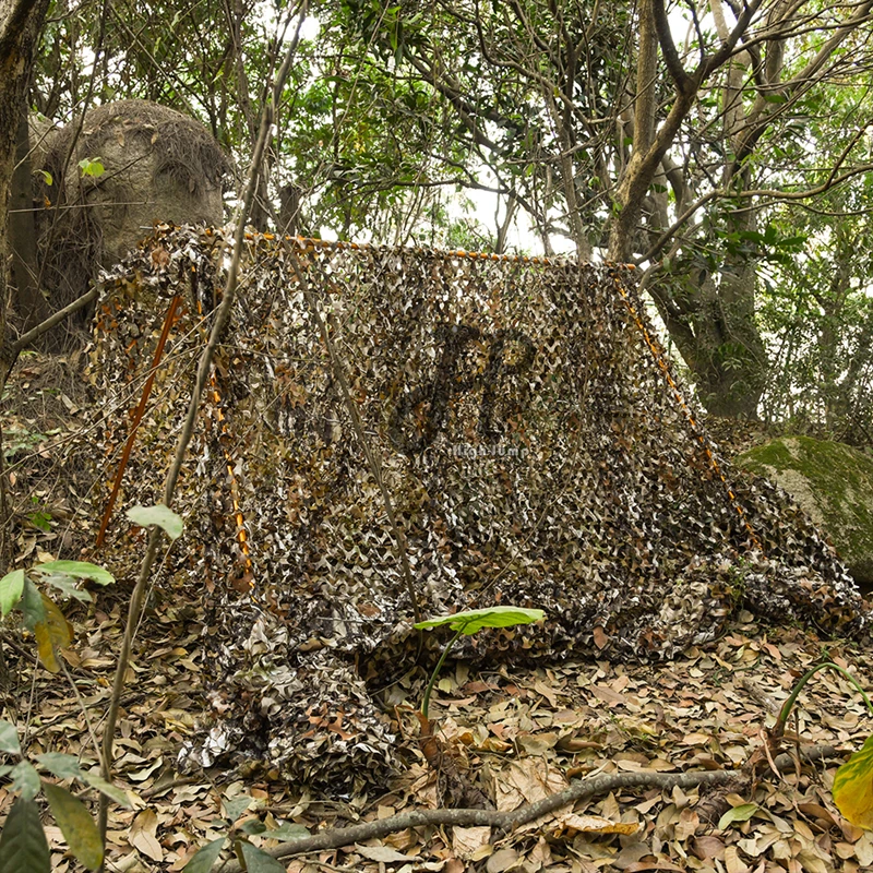 1.5m Camouflage Net Sun Shelter Tear-Resistant Polyester Oxford Hunting Shade Garden Recreation Car Cover Camping Awning Tent