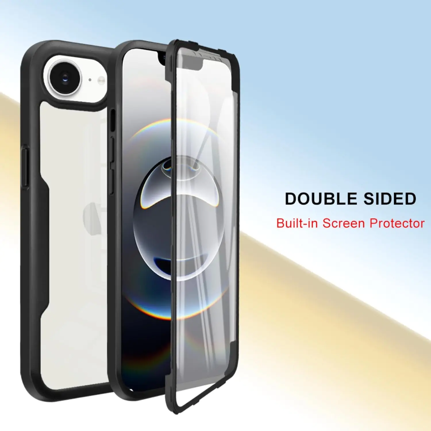 360° Double Sided Shockproof Transparent Case with HD Screen Protector
