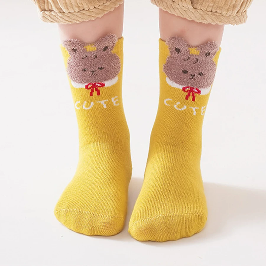 5 Pair Cute New Bunny Comfortable Children's Socks Boys Girls Casual All-match Small Flower Baby Socks