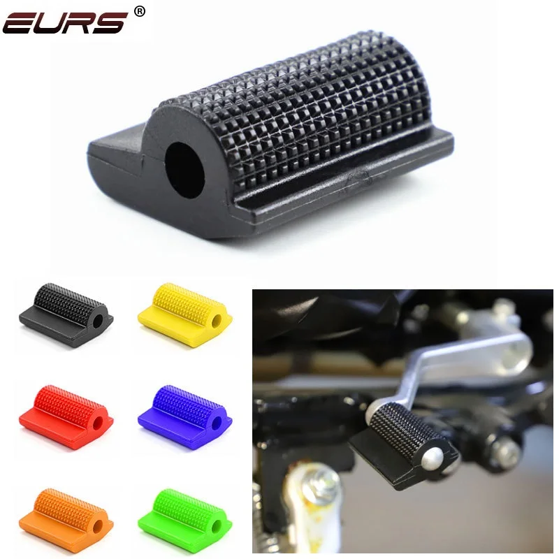 

EURS Universal Motorcycle Shift Gear Lever Pedal Rubber Cover Shoe Protector Foot Peg Toe Gel Anti Skid Protection Cover Black