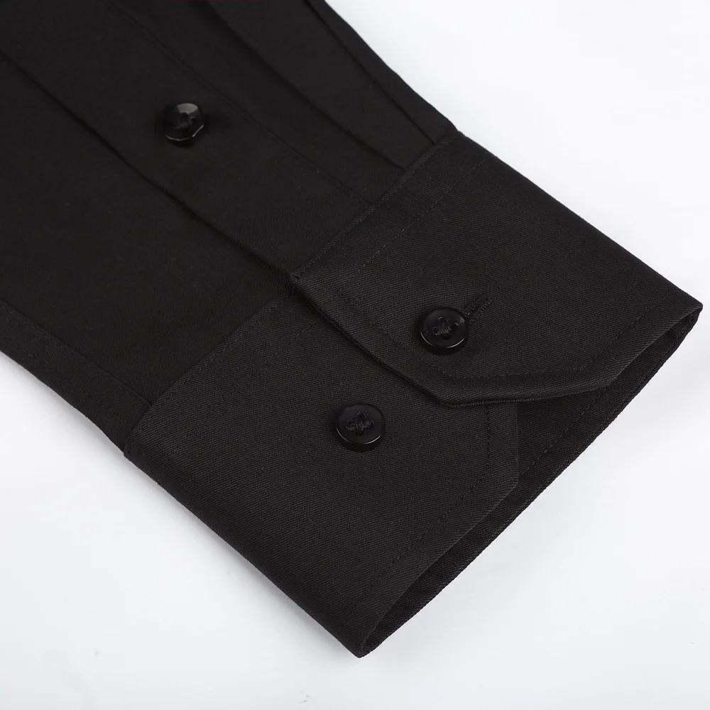 Solid Color Men's Mature Dress Shirt For Dating Banquet, Men's Long Sleeve Button Up Shirts With Chest Pocket, Spring Fall Wear