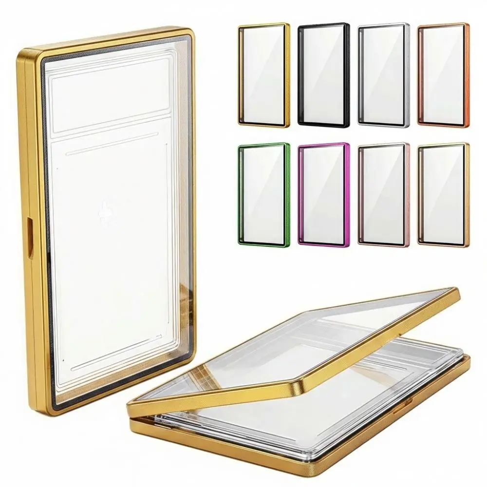 Premium Aluminium Frame Card Protector with UV Protection - Double-Sided Glass, Transparent & Durable