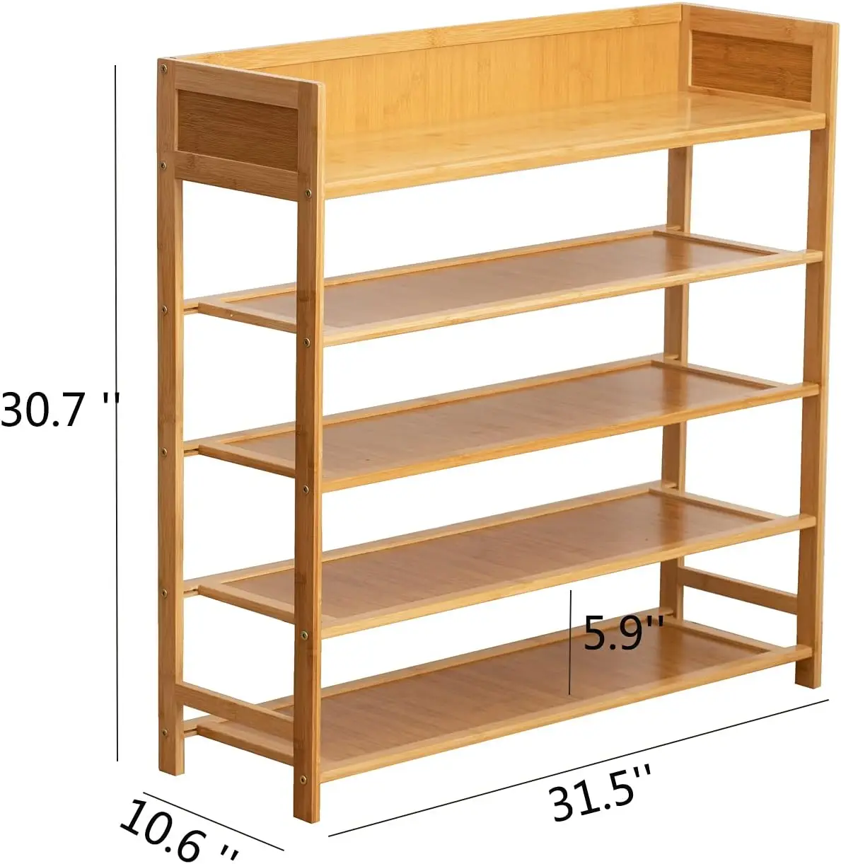 5-Tier Bamboo Shoe Rack 3
