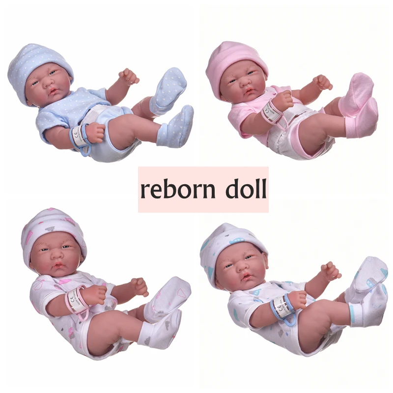 35 см Bebe Reborn Doll 1/6 Полный силиконовый корпус Baby Toy Реалистичная лежачая кукла Girls Play