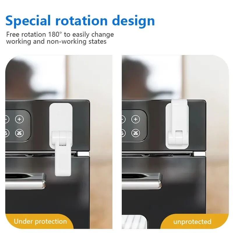 Cabinet Lock Child Lock Safety Lock Child Safety Locks Door Level Lock Door Handle Fixed Locks For Babies Anti-Door Opening Animal Kids Protection Oven Lock