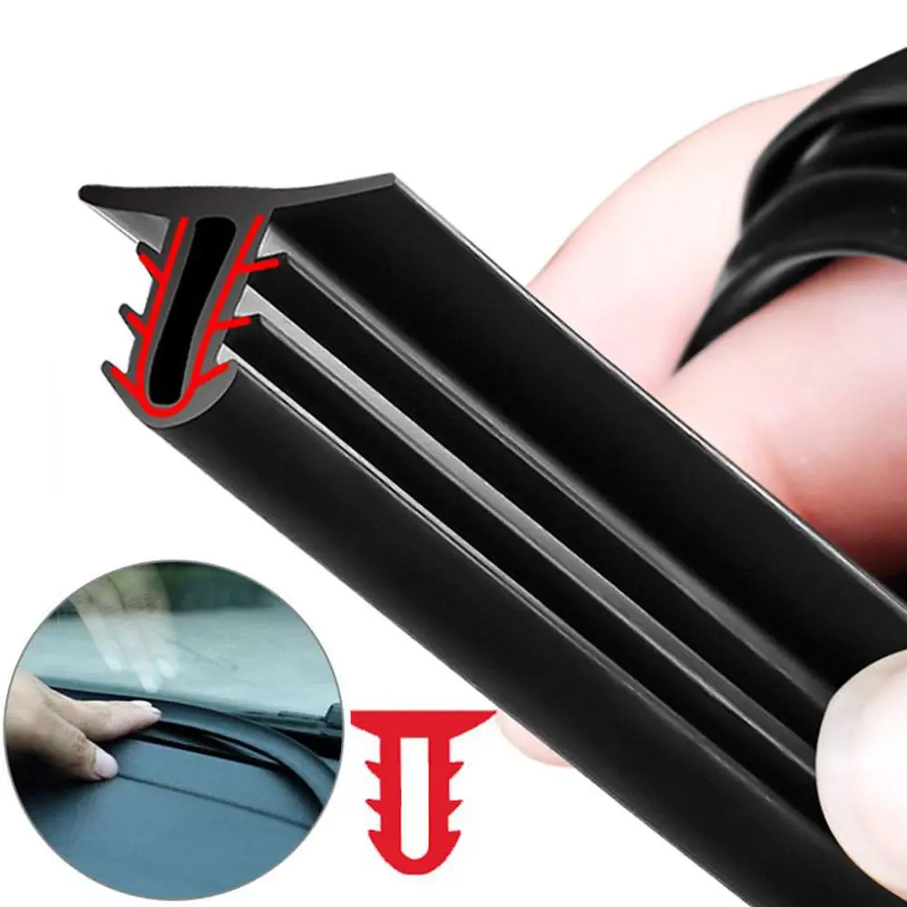 1.6M Car Windshield Sealant Dashboard Soundproof Sealing Strip Auto Rubber Seals Car Panel Seal Interior Accessories