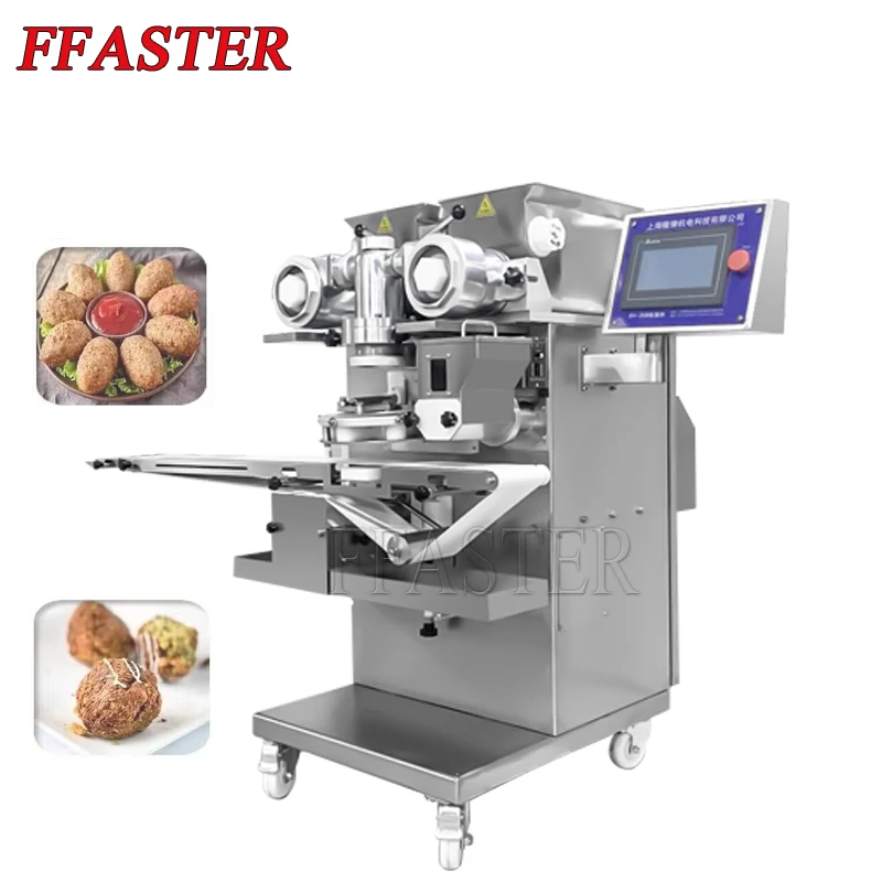 Control Kibbeh Kubba Coxinha Falafel Meat Sweet Ball Making Encrusting Machine Mochi Ice Cream Encrusting Maker
