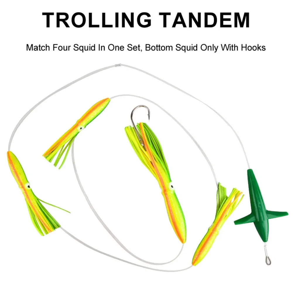 Big Game Fishing Lure Rigged Feather Trolling Lure Squid Tuna Daisy Chain Saltwater Artificial Bait Pesca Fishing Tackle Parts - 5