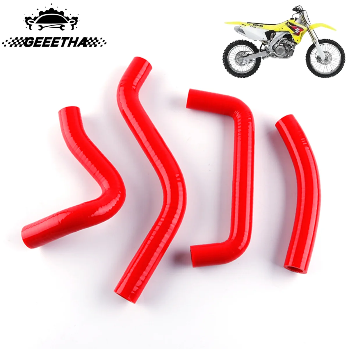 

For Suzuki RMZ450 RMZ 450 2005 05 Motorcycle Silicone Radiator Coolant Hose Pipe Kit