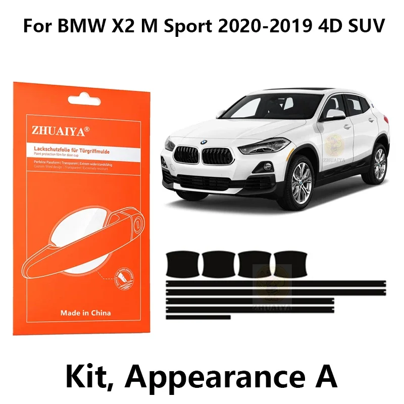 

Защитная пленка ZHUAIYA для красок дверной ручки, ТПУ PPF для BMW X2 M Sport 2020-2019 4D SUV, автомобильные аксессуары