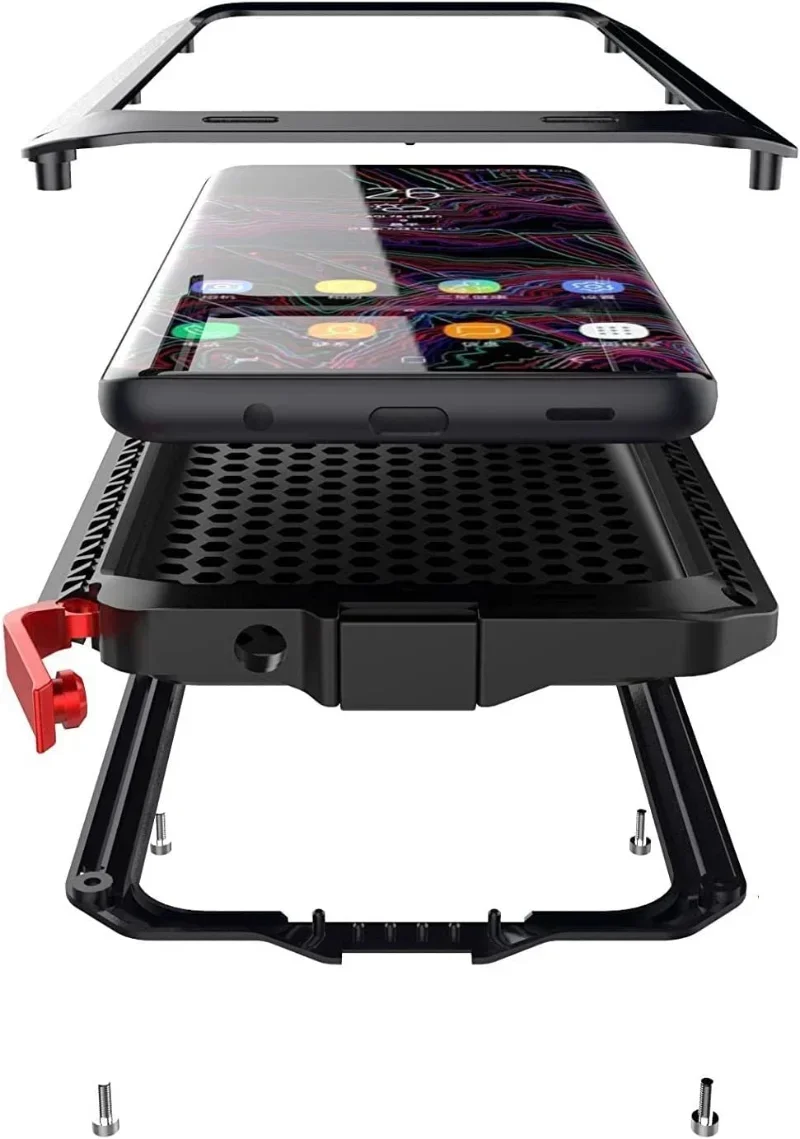 

Сверхпрочный бронированный Алюминиевый металлический чехол для Galaxy S23 S22 S21 S20 Ultra Note 20 S10E Note 10 Plus противоударный полноразмерный защитный чехол