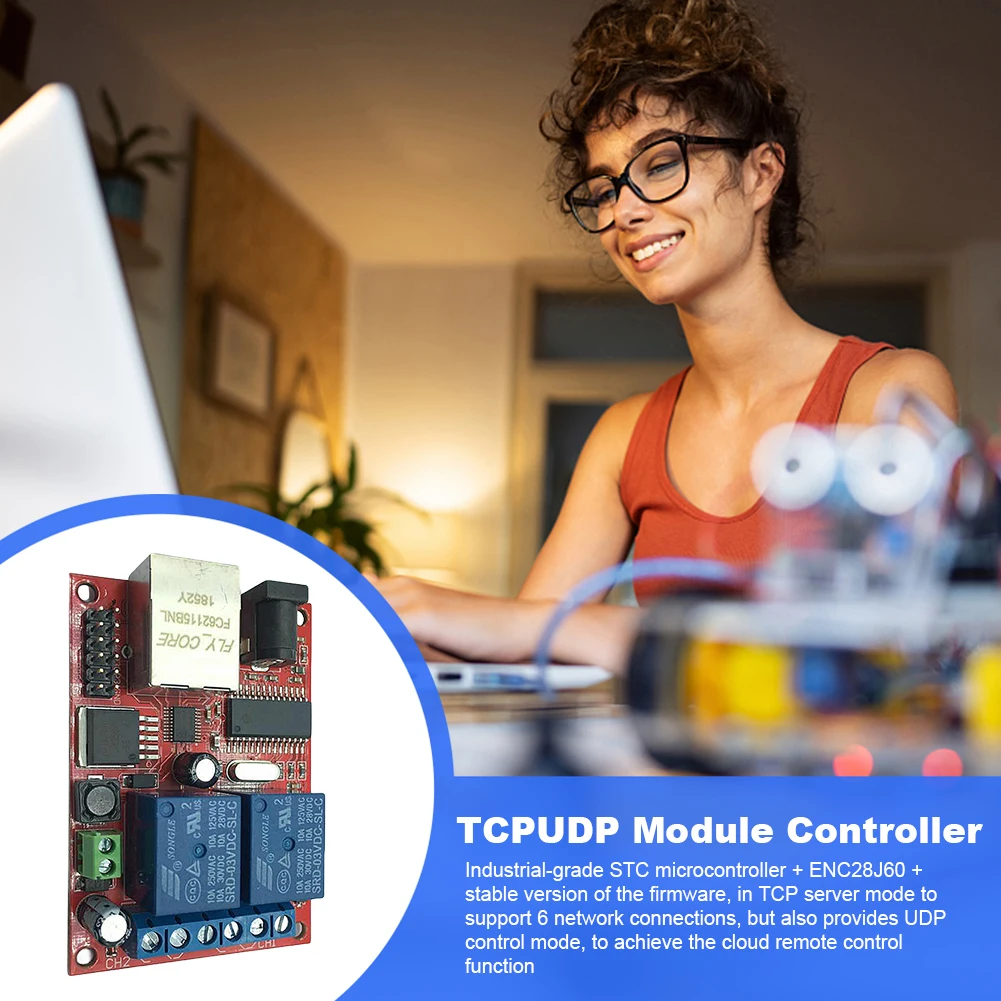 LAN Ethernet TCP UDP Controller Module Relay Board 2 Channel Relay Switch Delay Board Web Server for Android APP