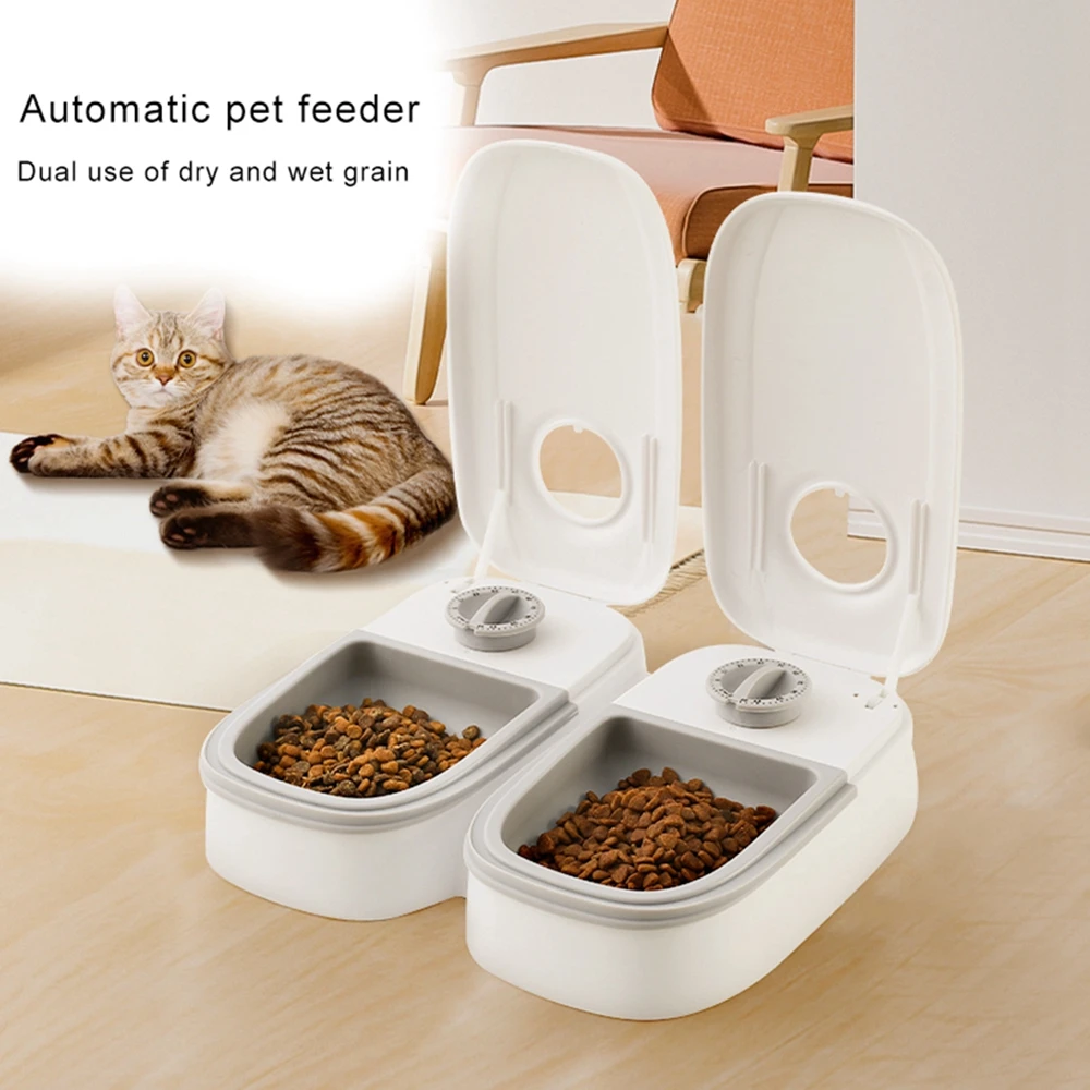 

48-hour Smart Timing Feeder Small Cat Automatic Dog Timer Feeders Cats Dogs Bowl Food Timer Dispenser For Pets Feeding Supplies