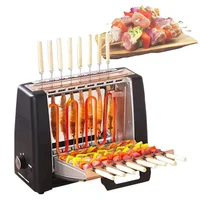 Electric Barbecue Grill Skewers Machine Household Smokeless Automatic Rotating Barbecue Meat Machine 1