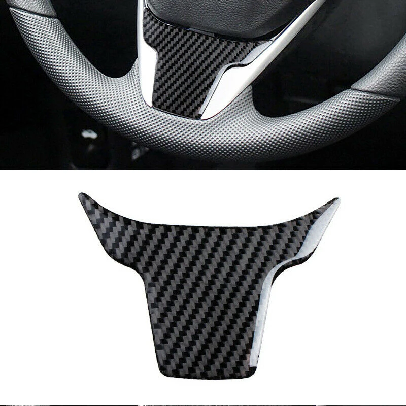 

1 Pieces Si Carbon Fiber Sticker 10th Civic Type R 2016 Car Steering Wheel Emblem Badge