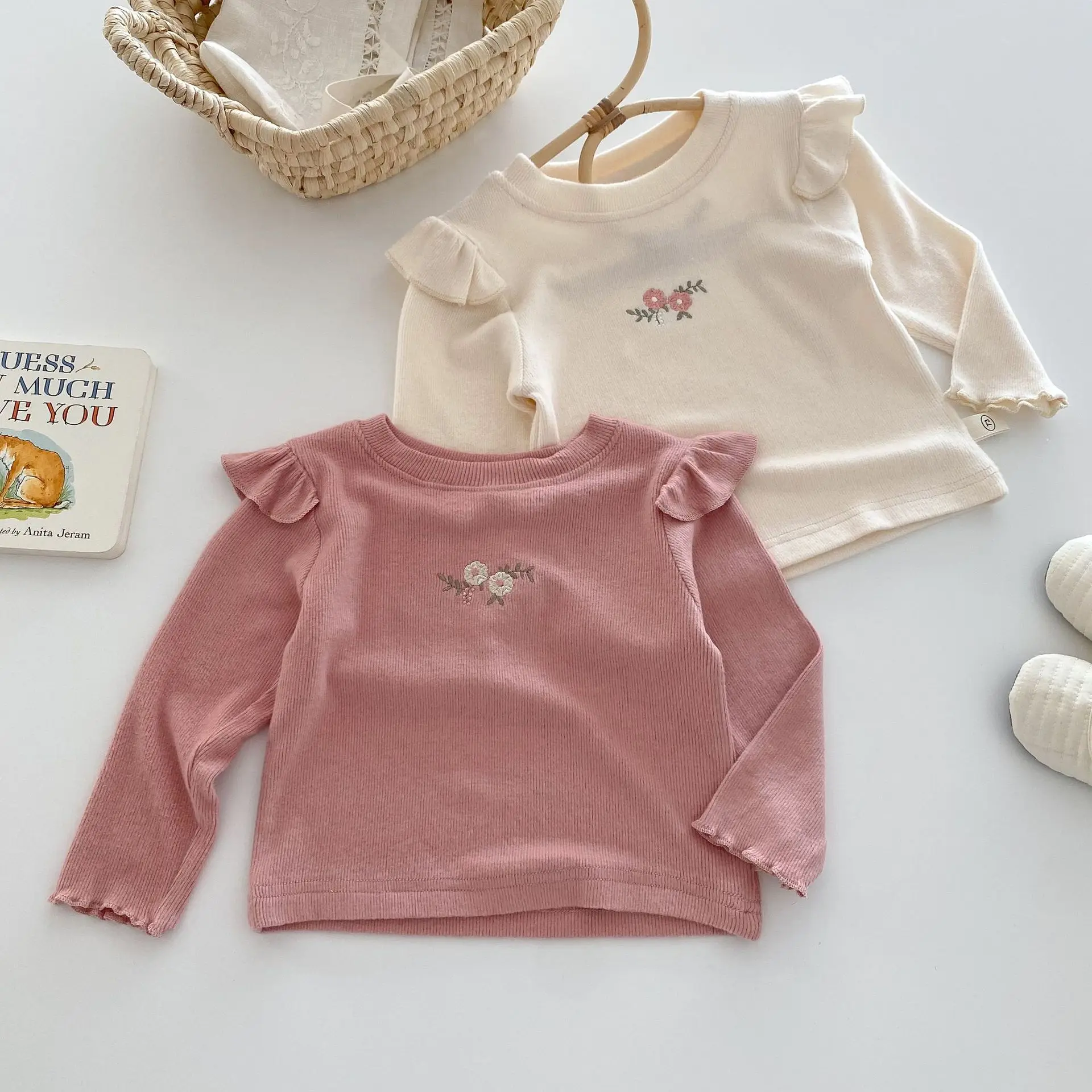 Girls Embroidered Flowers Blouse