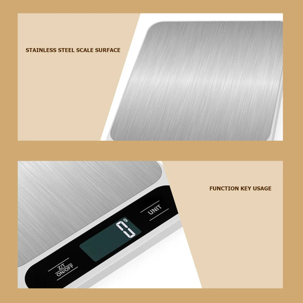Balance De Cuisine électronique Eono 5kg – Précision 1g, Inox, Pour Pâtisserie
