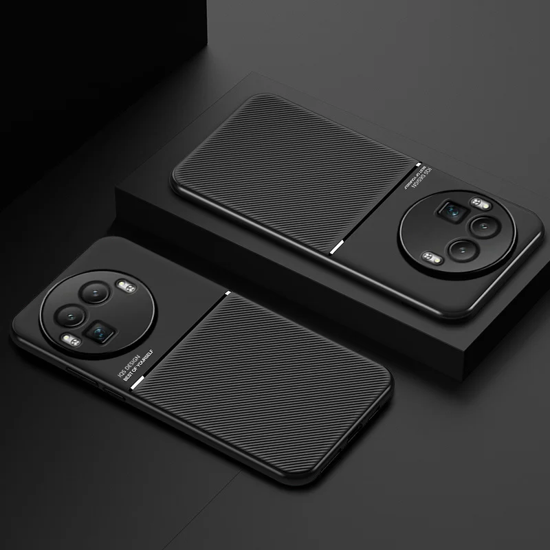 Luxury Magnetic Leather Phone Case – Soft Silicone Protective Back Cover